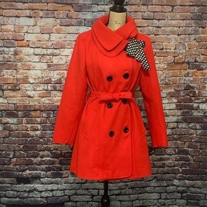 Red Double Breasted Winter Coat (NWOT)
